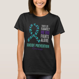 Suicide Prevention Awareness Butterfly Teal Purple T-Shirt