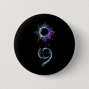 Suicide Prevention Awareness Choose Life Semicolon 6 Cm Round Badge