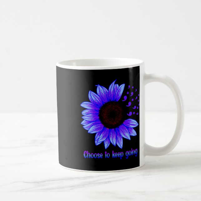 Suicide Prevention Awareness Choose To Keep Going  Coffee Mug (Right)