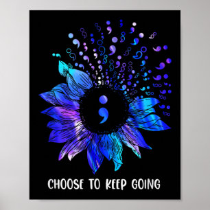 Suicide Prevention Awareness Choose To Keep Going Poster