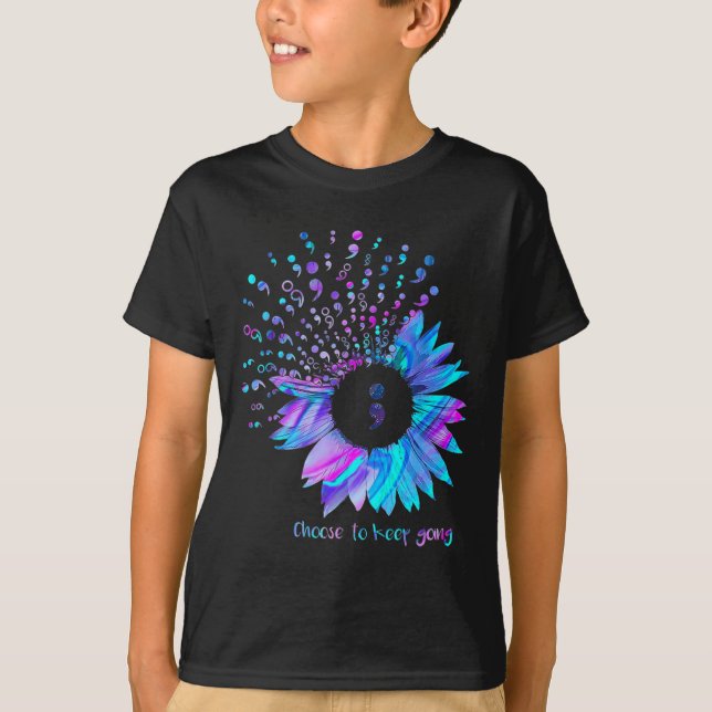 Suicide Prevention Awareness Choose To Keep Going  T-Shirt (Front)