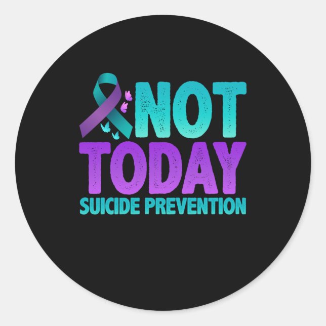 Suicide Prevention Awareness Classic Round Sticker (Front)