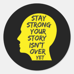 Suicide Prevention Awareness Day Yellow  Classic Round Sticker
