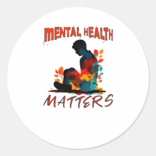 Suicide Prevention Awareness Design Mental Health Classic Round Sticker