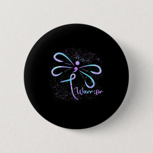 Suicide Prevention Awareness Dragonfly Semicolon 6 Cm Round Badge