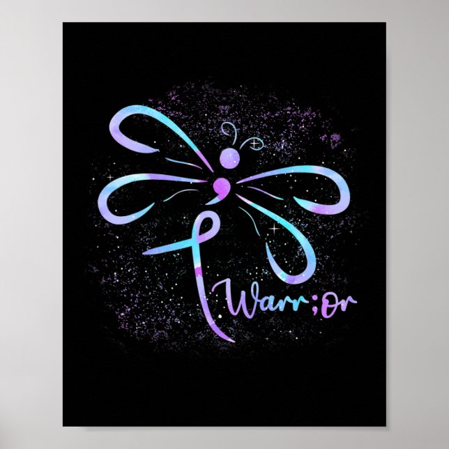Suicide Prevention Awareness Dragonfly Semicolon  Poster (Front)