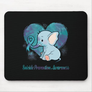 Suicide Prevention Awareness Elephant Lovers Gifts Mouse Mat