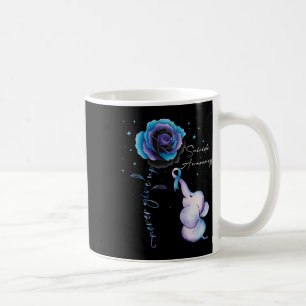 Suicide Prevention Awareness Elephant Sunflower Te Coffee Mug
