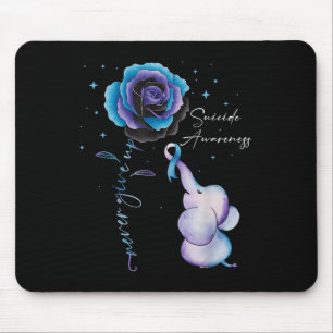Suicide Prevention Awareness Elephant Sunflower Te Mouse Mat