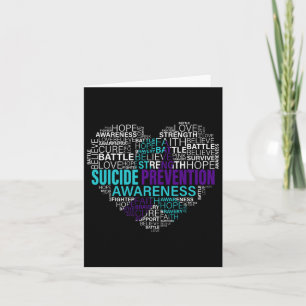Suicide Prevention Awareness Fight Hope Strong War Card