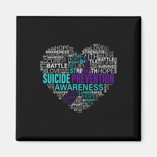 Suicide Prevention Awareness Fight Hope Strong War Magnet