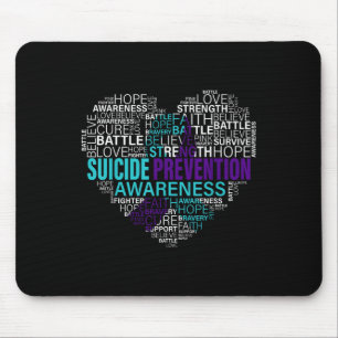 Suicide Prevention Awareness Fight Hope Strong War Mouse Mat