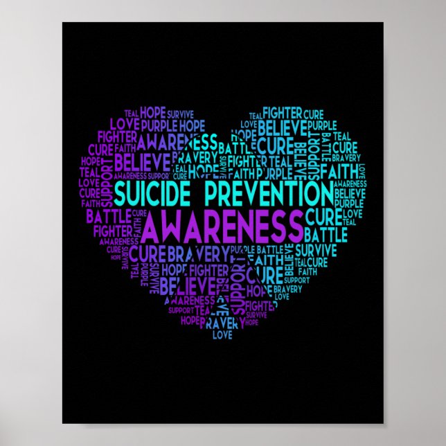 Suicide Prevention Awareness Fighter Survive  Poster (Front)