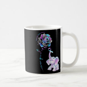Suicide Prevention Awareness Flower Elephant Ribbo Coffee Mug