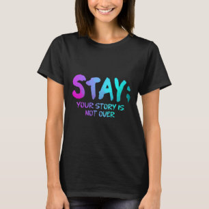 Suicide Prevention Awareness Gift Teal Purple Semi T-Shirt