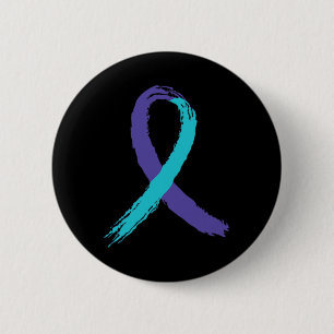 Suicide Prevention Awareness Grandpa Usa Flag Byck 6 Cm Round Badge