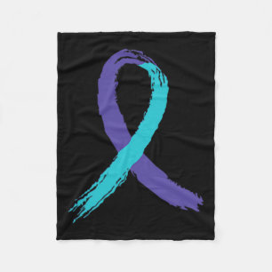 Suicide Prevention Awareness Grandpa Usa Flag Byck Fleece Blanket