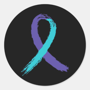 Suicide Prevention Awareness Grandpa Usa Flag Ck G Classic Round Sticker