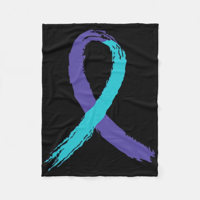 Suicide Prevention Awareness Grandpa Usa Flag Ck G Fleece Blanket (Front)
