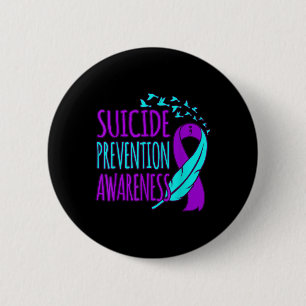 Suicide Prevention Awareness Happy Ribbon Support 6 Cm Round Badge