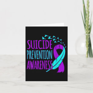 Suicide Prevention Awareness Happy Ribbon Support Card
