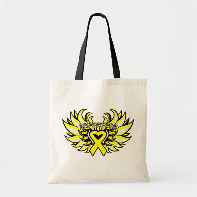 Suicide Prevention Awareness Heart Wings.png Tote Bag (Front)