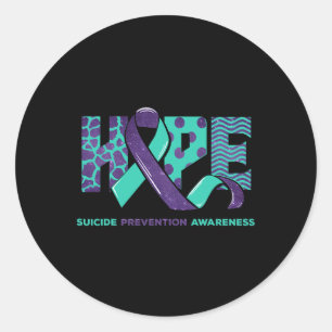 Suicide Prevention Awareness Hope Ribbon You Probl Classic Round Sticker