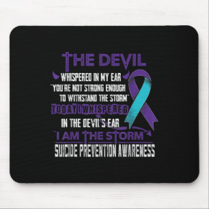Suicide Prevention Awareness I Am The Storm Devil Mouse Mat