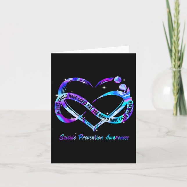 Suicide Prevention Awareness If Love Could Have Sa Card (Front)