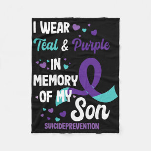 Suicide Prevention Awareness In Memory Of Son Fleece Blanket