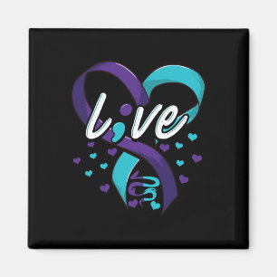 Suicide Prevention Awareness Live Love Semicolon M Magnet
