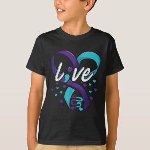 Suicide Prevention Awareness Live Love Semicolon M T-Shirt