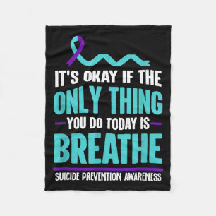 Suicide Prevention Awareness Men Women Suicide Fleece Blanket