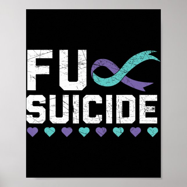 Suicide Prevention Awareness Mental Health Depress Poster (Front)