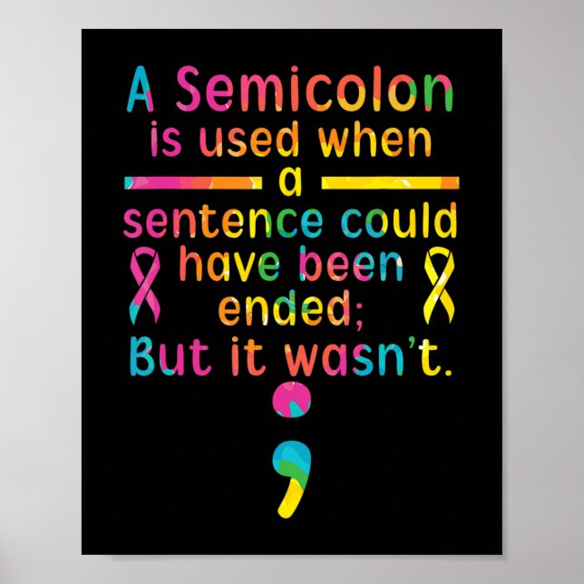 Suicide Prevention Awareness Mental Health Depress Poster (Front)