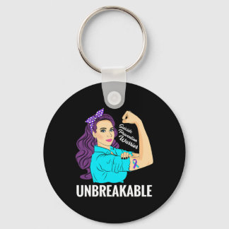 Suicide Prevention Awareness Mental Health Warrior Key Ring