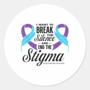 Suicide Prevention Awareness Month 988 Mental Heal Classic Round Sticker