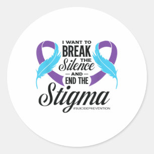 Suicide Prevention Awareness Month 988 Mental Heal Classic Round Sticker