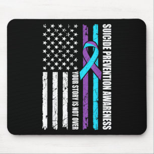 Suicide Prevention Awareness Month Flag Teal &amp; Mouse Mat