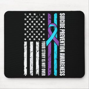 Suicide Prevention Awareness Month Flag Teal & Mouse Mat