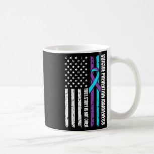Suicide Prevention Awareness Month Flag Teal And P Coffee Mug