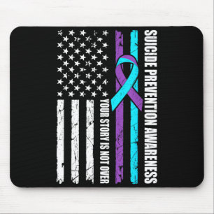 Suicide Prevention Awareness Month Flag Teal Mouse Mat