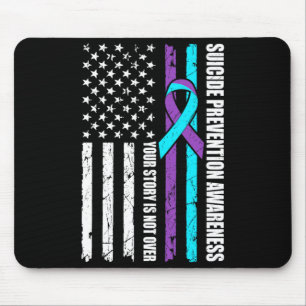 Suicide Prevention Awareness Month Flag Teal Mouse Mat