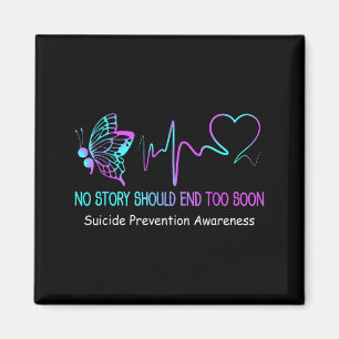 Suicide Prevention Awareness Month Gift Butterfly Magnet