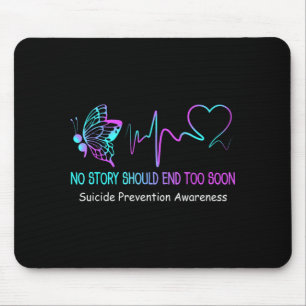 Suicide Prevention Awareness Month Gift Butterfly Mouse Mat