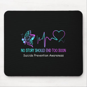 Suicide Prevention Awareness Month Gift Butterfly Mouse Mat