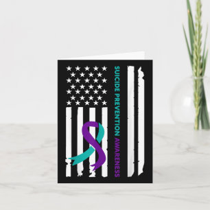 Suicide Prevention Awareness Month Ribbon American Card