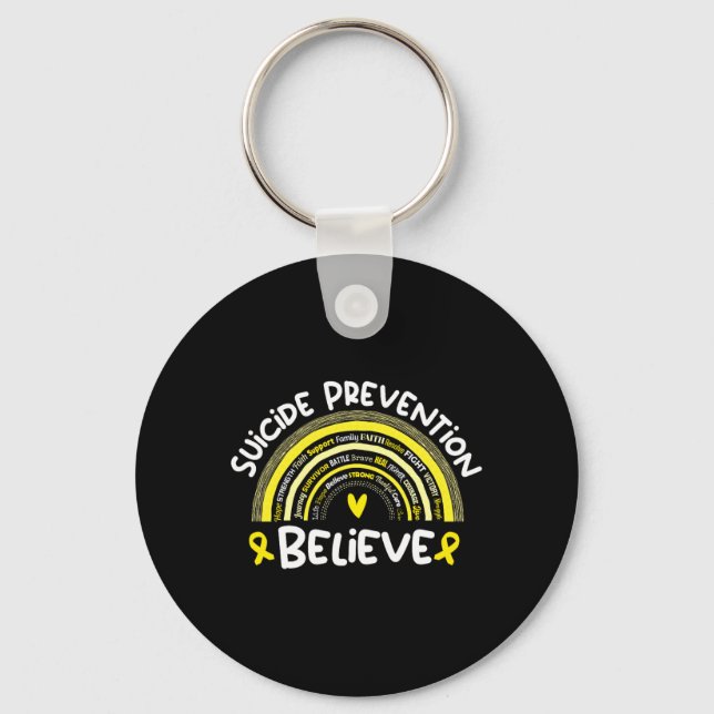 Suicide Prevention Awareness Month Suicide Key Ring (Front)