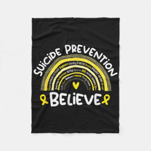 Suicide Prevention Awareness Month Suicide Prevent Fleece Blanket
