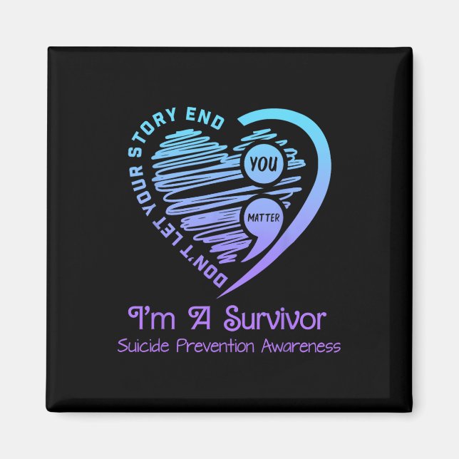 Suicide Prevention Awareness Month Teal And Purple Magnet (Front)